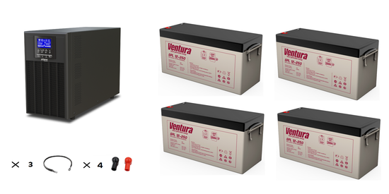 Комплект ИБП Stark Country 5000 online LT + АКБ Ventura GPL 12-250 х 4 шт.