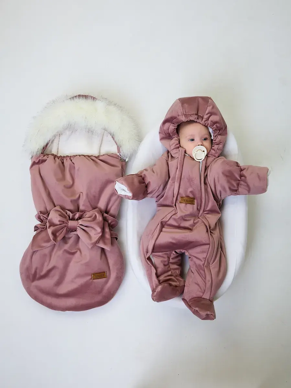 Конверт на выписку новорождённому зимний