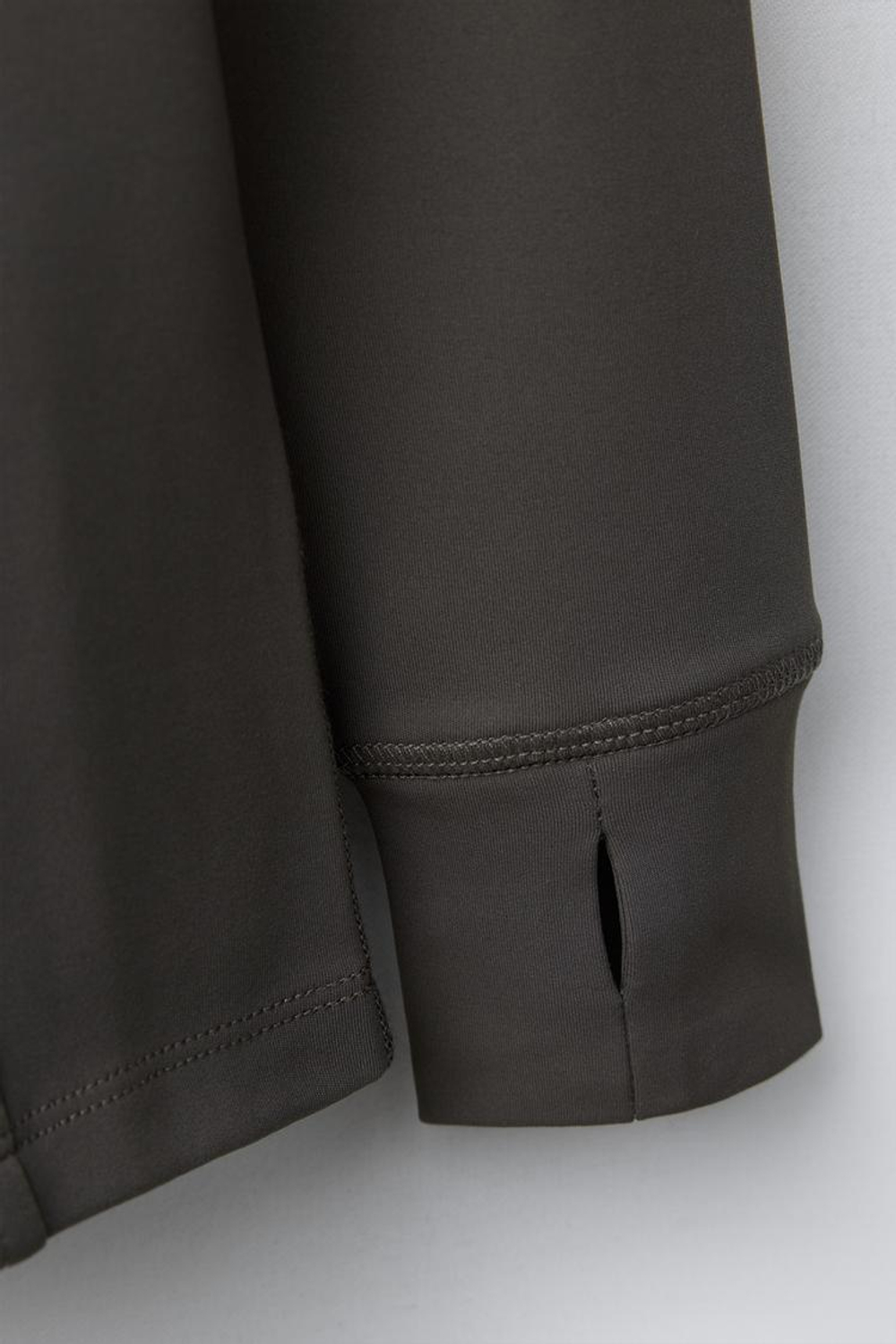 ZARA ТЕРМОФУТБОЛКА С ДЛИННЫМИ РУКАВАМИ НА МОЛНИИ, СЕРЫЙ