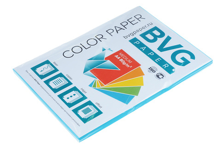 Бумага для офисной техники цветная medium голубая А4 80г/м2 100л BVG