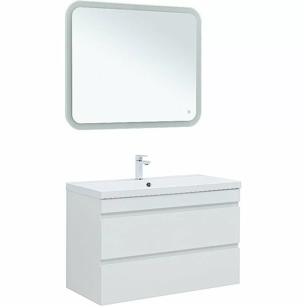 Тумба с раковиной Aquanet Нота new 100 335420 белая