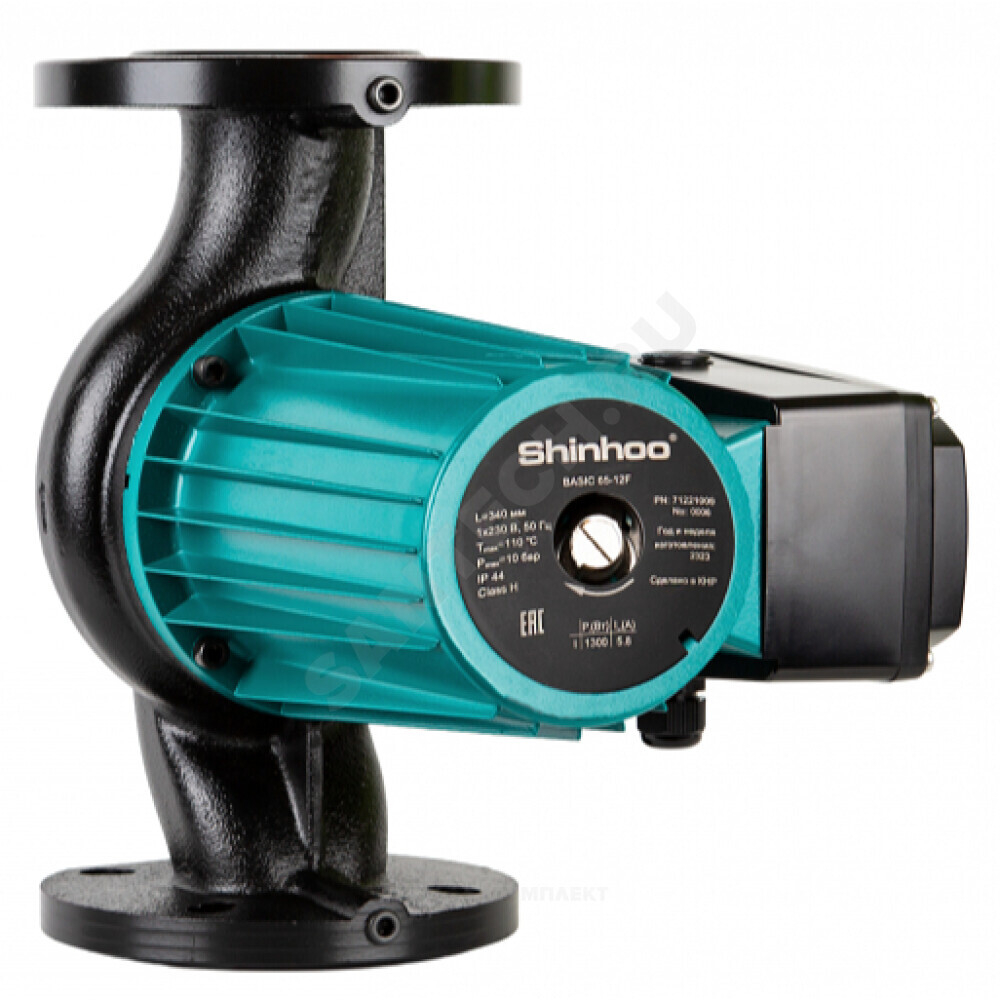 Насос циркуляционный с мокрым ротором BASIC 65-12F PN10 1х230В/50 Гц Shinhoo 71221009