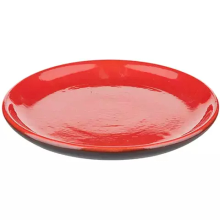 Тарелка «Кармин» без полей керамика D=15см красный,черный