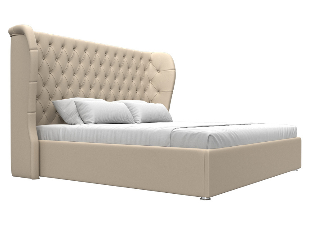 Кровать интерьерная Далия 200, Бежевый, Экокожа, 108363