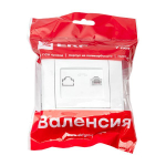 Валенсия розетка телефонная RJ-11 1-местная белая EKF PROxima