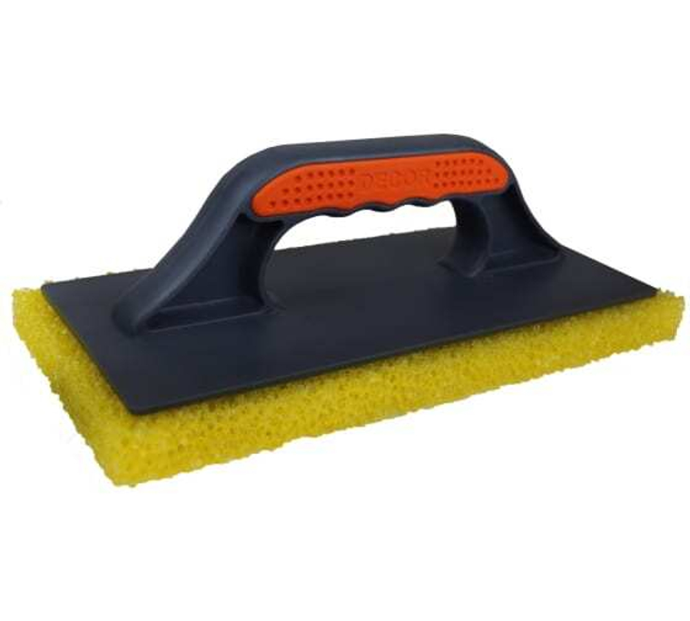 Терка DECOR грубый желтый поролон 280*140мм