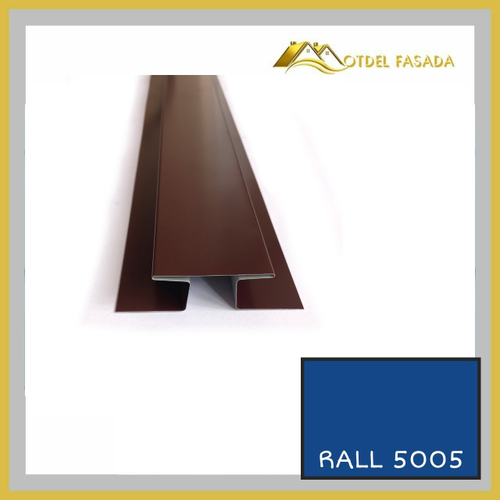 Стыковочный профиль для сайдинга сложный 75мм RALL 5005-Сигнальный синий 2м