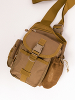 Тактическая сумка через плечо Песочная