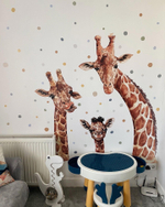 Наклейки СЕМЬЯ ЖИРАФОВ размер L