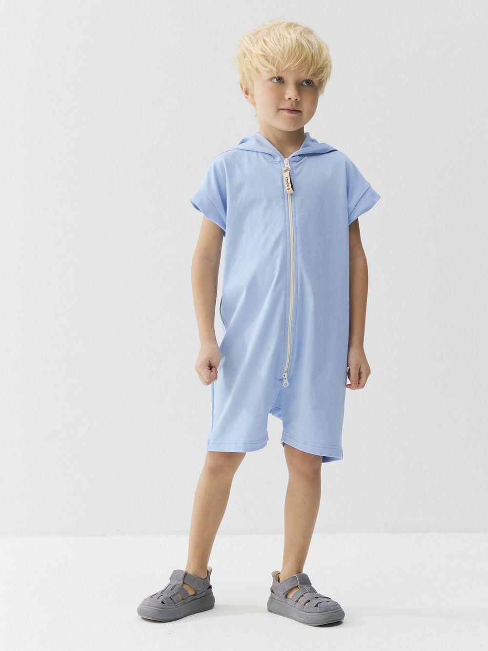 Ромпер на молнии с капюшоном "Небо"