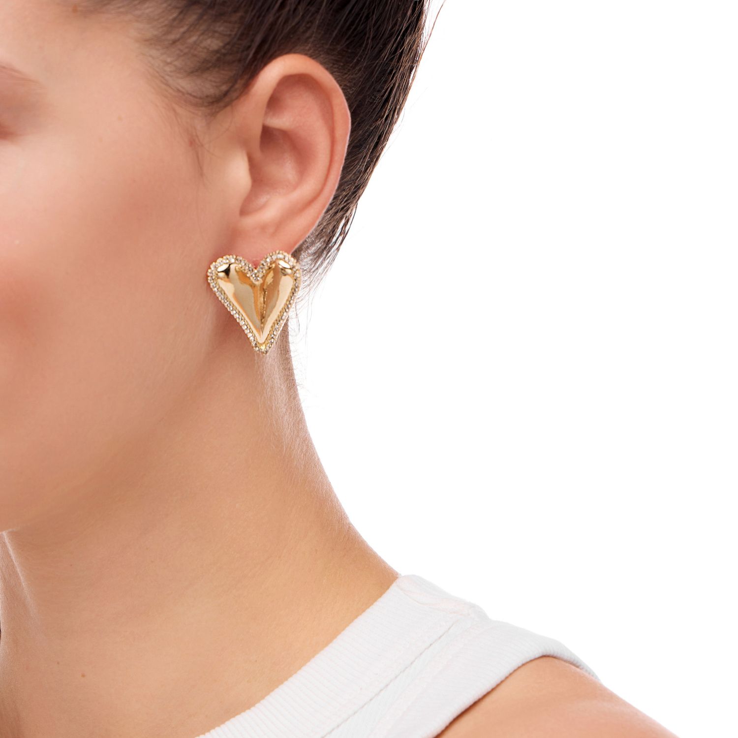 Серьги Gleaming Heart Earrings – Gold