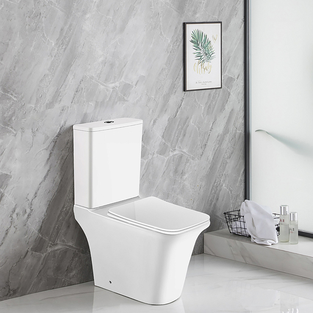 Унитаз-компакт Azario AVERO 660x360х820 напольный, безободковый с бачком и сиденьем микролифт (AZ-3121)