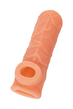 Насадка реалистичная KOKOS NUDE SLEEVE с дополнительной стимуляцией, TPE, телесная, 15.6 см