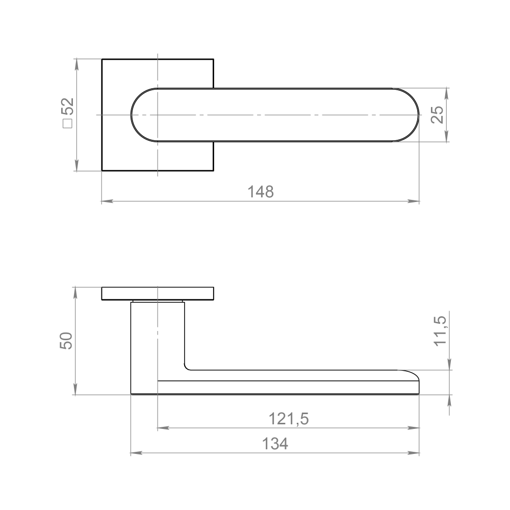 Ручка раздельная K.JS51.STAGE (STAGE JS) SSC-16 сатинированный хром