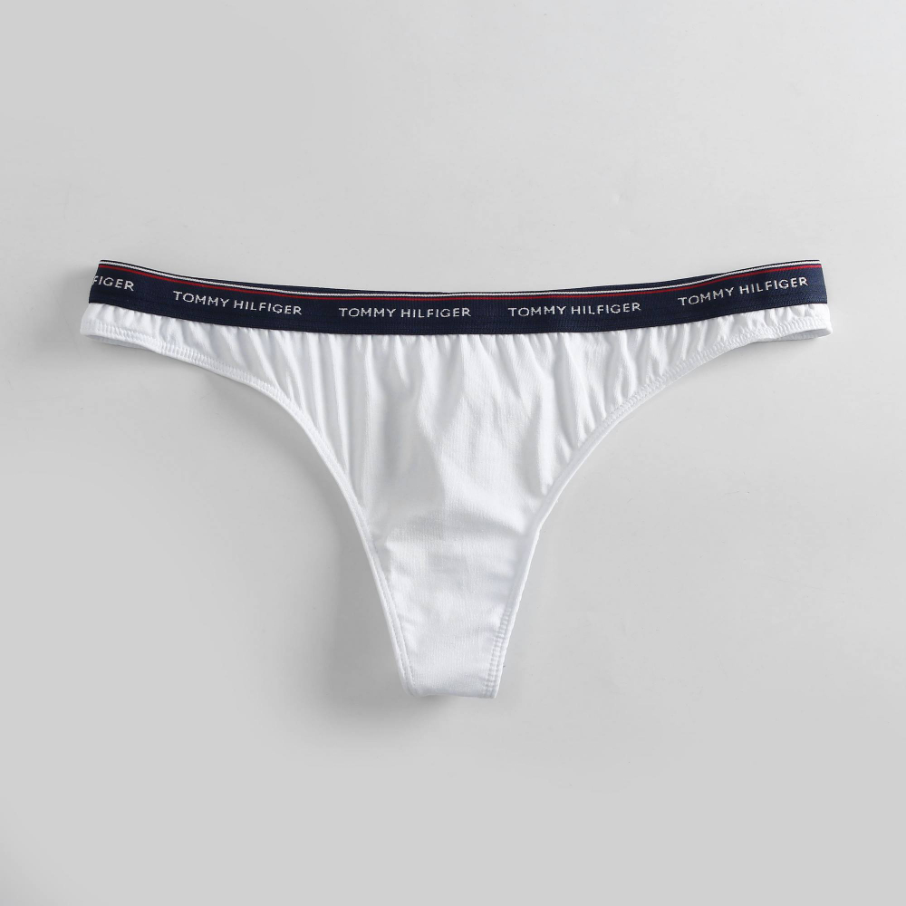 Женские трусы стринги белые Tommy Hilfiger Women