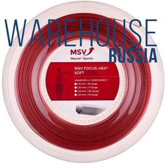 Теннисные струны MSV Focus Hex Soft (200 m) - красный
