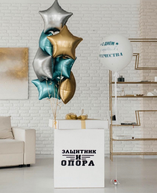 Воздушные шары на 23 февраля " Защитник и опора " №2521