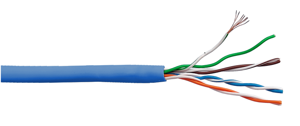 Кабель витая пара U/UTP 5e кат. 4 пары Lanmaster LAN-5EUTP-PT-LSZH-BL