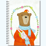 Блокнот-скетчбук SKETCHBOOK А5 с жесткой обложкой 60л. "Портреты Звериков"