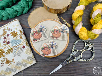 Магнит для игл "Cottagecore или Дачная романтика"