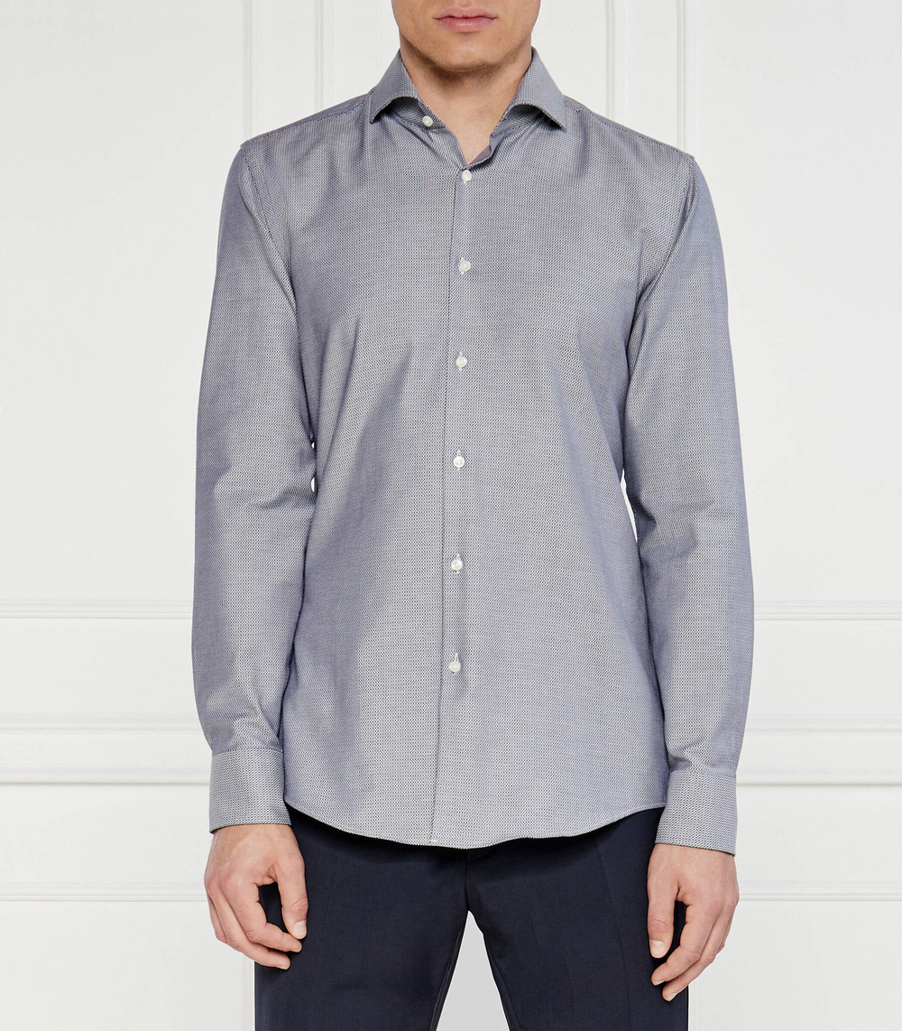 Рубашка H-HANK-SPREAD-C1-222 BOSS BLACK - голубой(50512820)