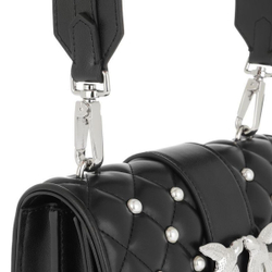 MINI LOVE PEARLS BAG NERO - black