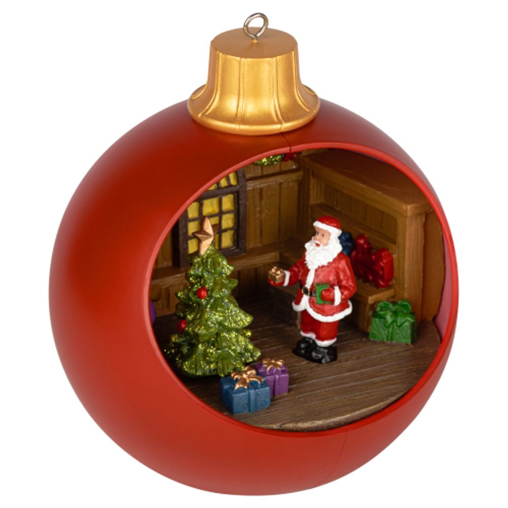 Светодиодная новогодняя фигура ЭРА EFIS-S03 композиция Шар красный мультиколор 3*АА 15*15*17 см