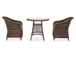 "Эспрессо–80 R" обеденная группа плетеная, цвет коричневый