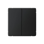 ARTGALLERY 2-клавишный ВЫКЛЮЧАТЕЛЬ КНОПОЧНЫЙ, 10АХ, механизм, быстрозажим. клем., КАРБОН