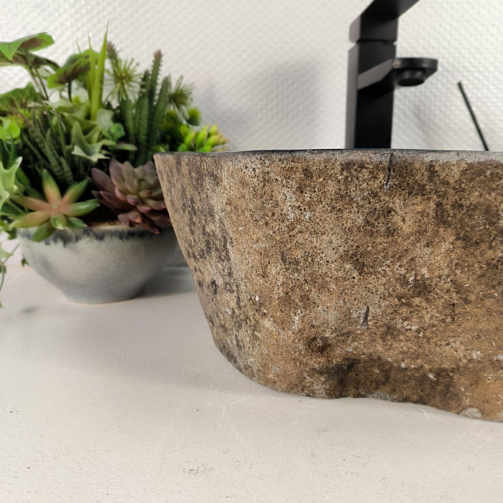 Раковина из речного камня RS-65599 43*40*15 0856