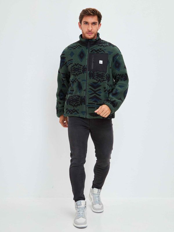 Толстовка Флисовая Zip зеленая - фото 5