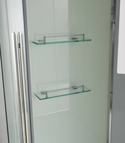 Душевая кабина AvaCan (АваКан) EM5090LEDT с высоким поддоном, с ГМ, с электрикой и LED освещением, 90х90х220