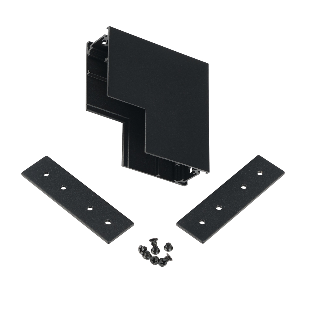 Коннектор соединитель угловой для накладного шинопровода 48V MyFar Accessories for MagLine 23 MT0201-CLW-B