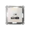 Розетка USB AtlasDesign тип A+C 5В/2.4А 2х5В/1.2А механизм жемчуж. SE ATN000439