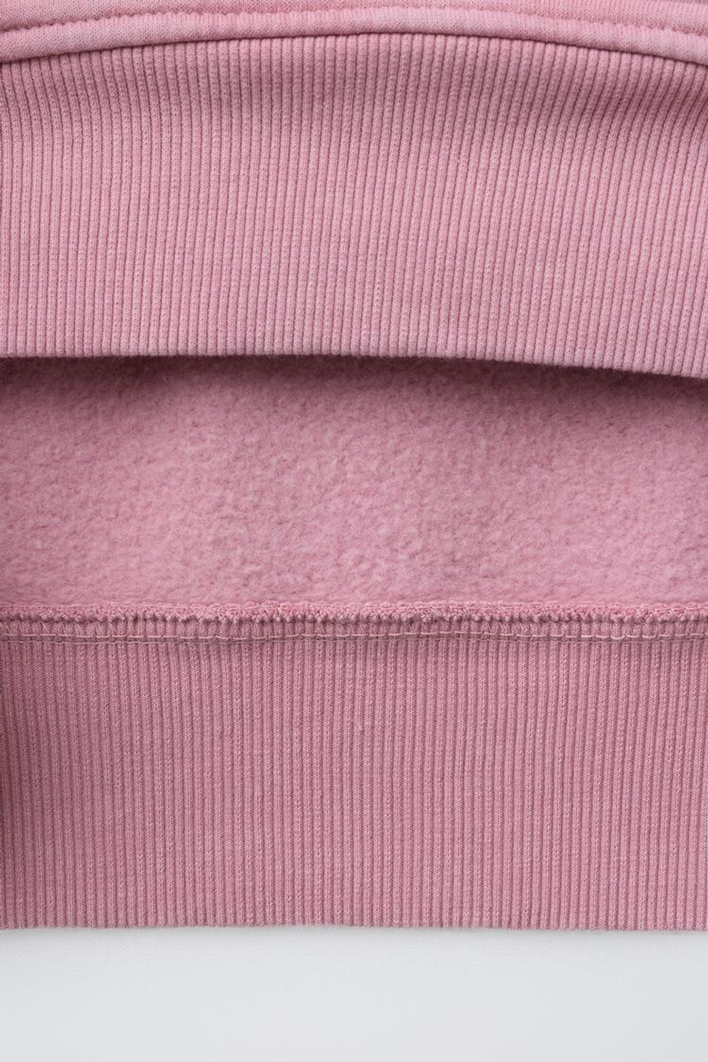 ZARA ТОЛСТОВКА С НАШИВКАМИ, РОЗОВЫЙ