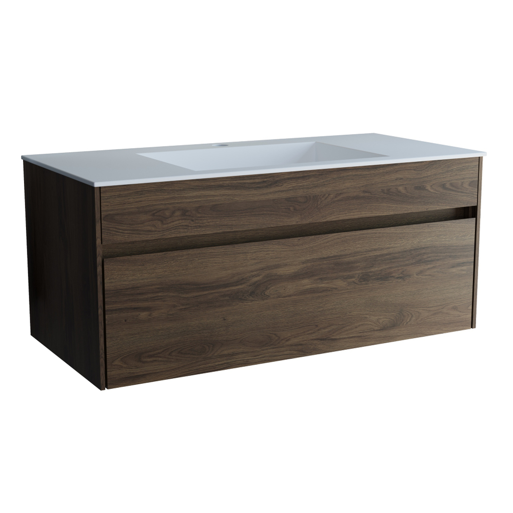 База под раковину Chiara 1000 подвесная, 1 выкатной ящик soft-close, C.Oak