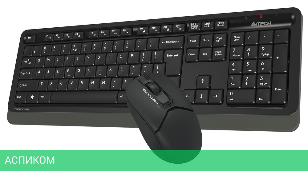 Набор периферии A4Tech Fstyler FG1012 черный/серый