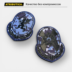 Комплект Шевронов На Рукав Центральный Аппарат ФСВНГ Росгвардия / Синяя Цифра | ATRIBUTICASTORE.RU