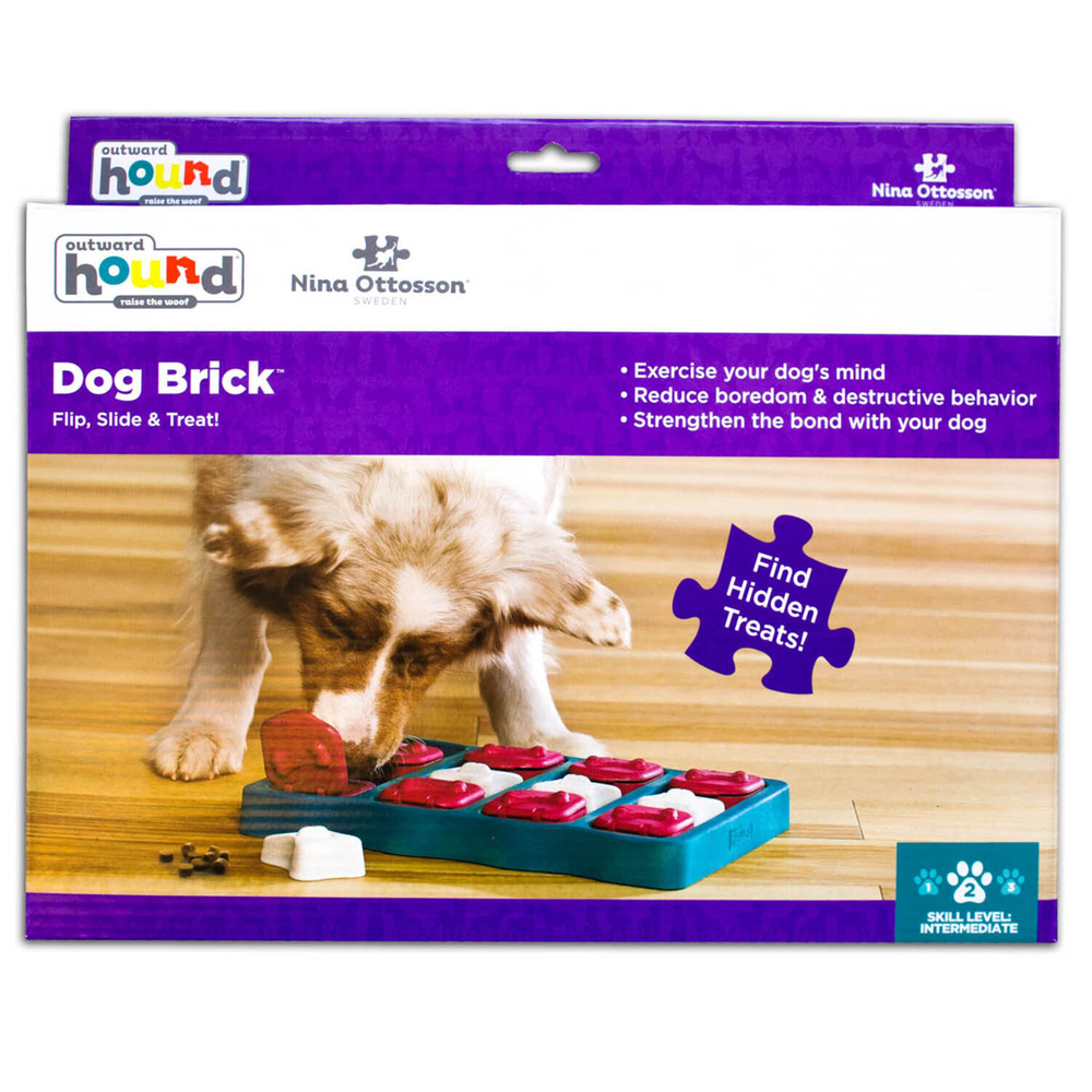 Nina Ottosson игра-головоломка для собак Brick, 2 (средний) уровень сложности