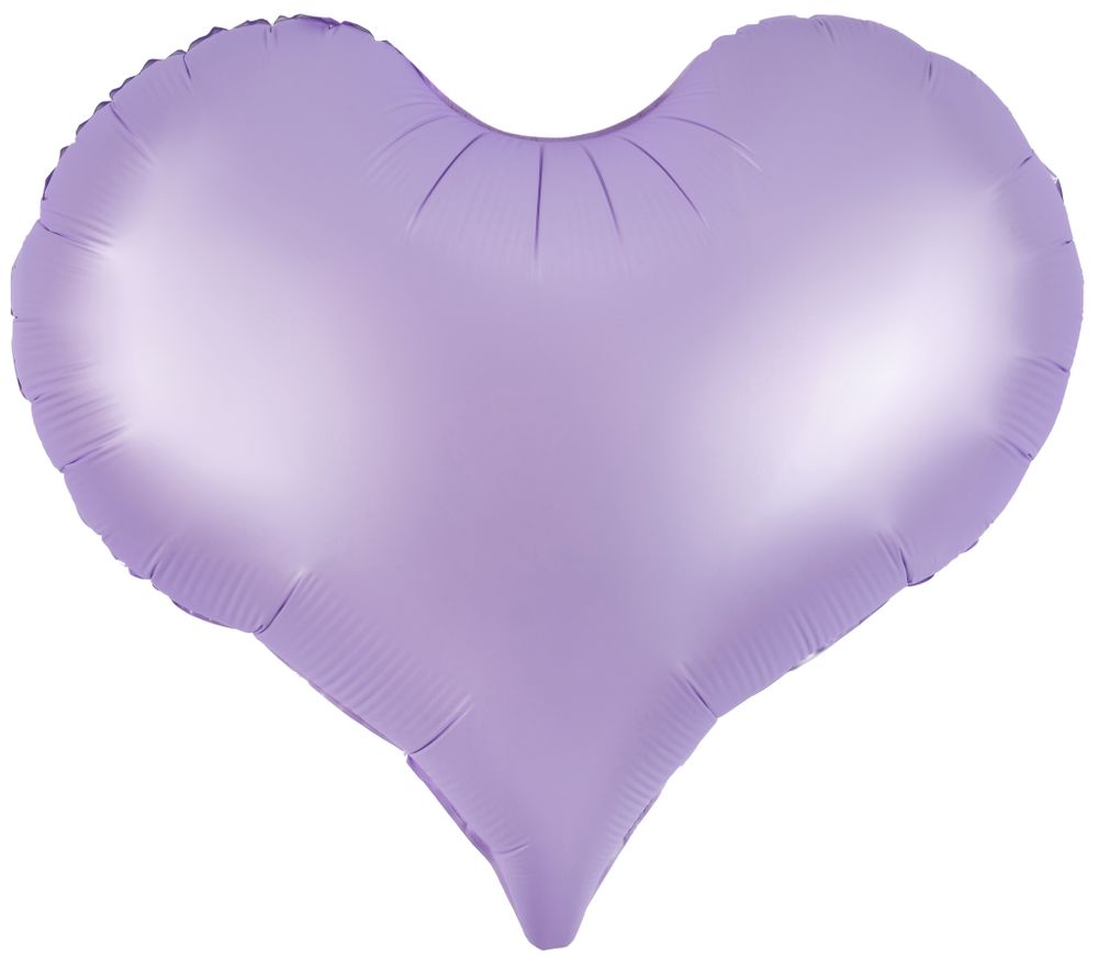 Шар (24&#39;&#39;/61 см) Сердце, Люкс, Сиреневый, Матовый, 1 шт.