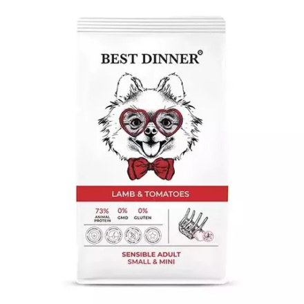 Best Dinner Adult Sensible собаки мини ягненок/томат 3 кг