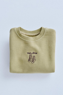 ZARA TIMELESZ - ТОЛСТОВКА С ВЫШИВКОЙ, ЗЕЛЕНЫЙ