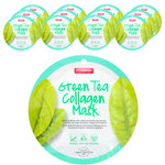 Purederm, Коллагеновая маска с зеленым чаем, 12 шт., 18 г (0,63 унции)