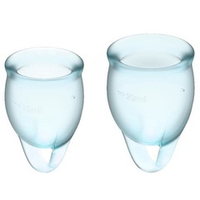 Набор голубых менструальных чаш Satisfyer Feel confident Menstrual Cup