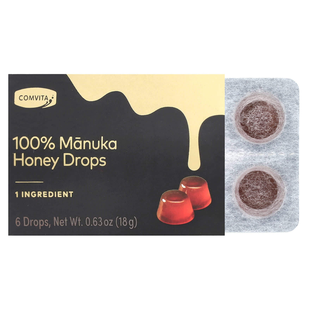 Comvita, 100% мед манука в каплях, 6 капель, 18 г (0,63 унции)