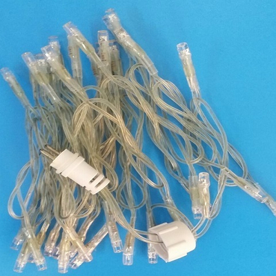 Светодиодная нить для гирлянды занавес. 3 метра белая, прозрачный провод