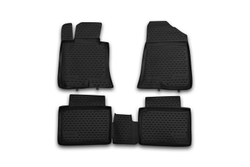 Коврики Standard, в салон KIA Optima, 2011-2014, 4 шт. (полиуретан, чёрные) Element.NLC.25.41.210