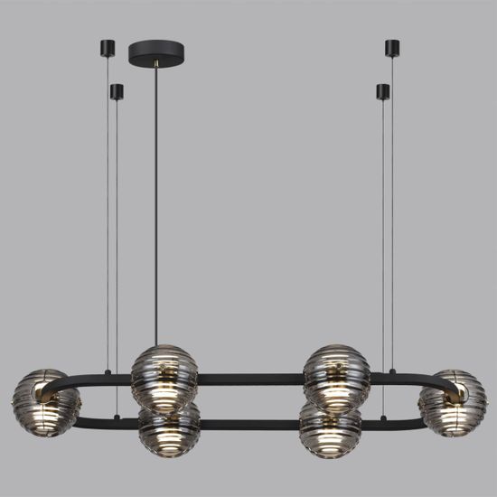 5041/60LA L-VISION ODL24 543 черн./золото/дымчатый/металл/стеко Люстра LED 60W 4000К 1526Лм TRONI