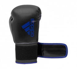 Перчатки боксерские Hybrid 80 черно-синие adiH80