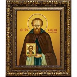 Василий Декаполит преподобный. Икона на холсте.